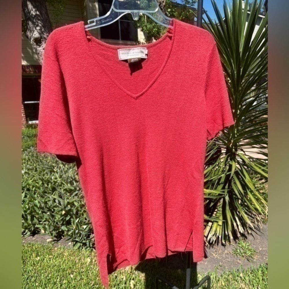 ▶️ Double D Ranch ◀️ Linen Blend V Neck Top